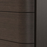 Orbis 3-Drawer Curved Dresser – Dark Walnut