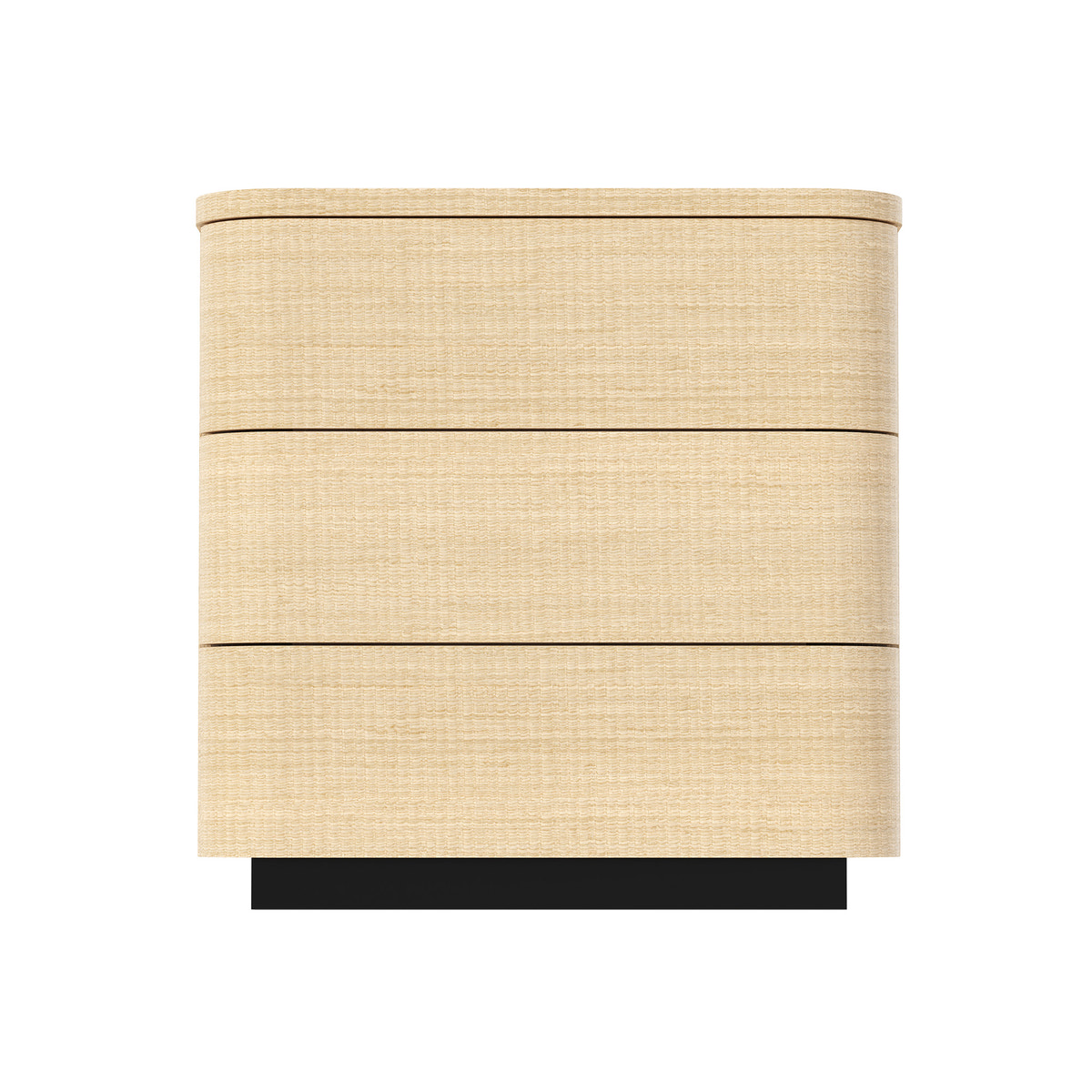 Orbis 3-Drawer Curved Dresser – Natural Wood