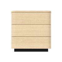 Orbis 3-Drawer Curved Dresser – Natural Wood