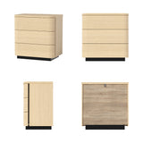 Orbis 3-Drawer Curved Dresser – Natural Wood