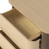 Orbis 3-Drawer Curved Dresser – Natural Wood