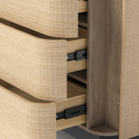Orbis 3-Drawer Curved Dresser – Natural Wood