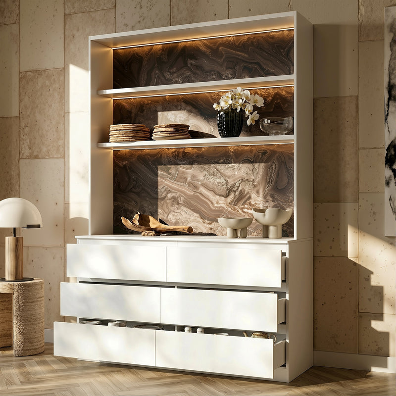 Pantry Cabinet with Built-In Power Outlet