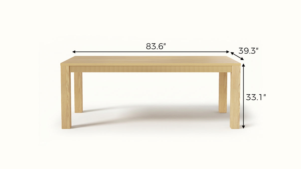Wave Edge Solid Wood Dining Table