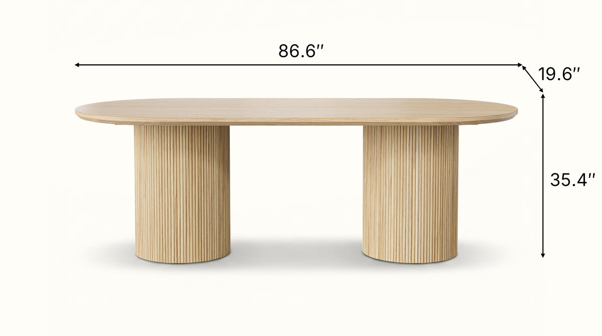 Solid Wood Round Pedestal Dining Table