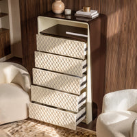 Sartelle Diamond-Stitch Chest