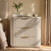 Elwood Reeded 3-Drawer Dresser
