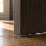 Dark Wood Dining Table with Split-Top Design