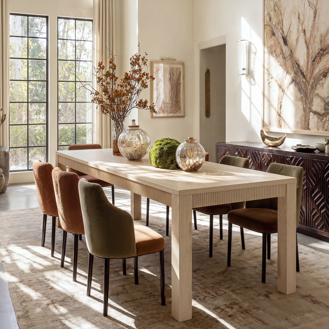 Wave Edge Solid Wood Dining Table