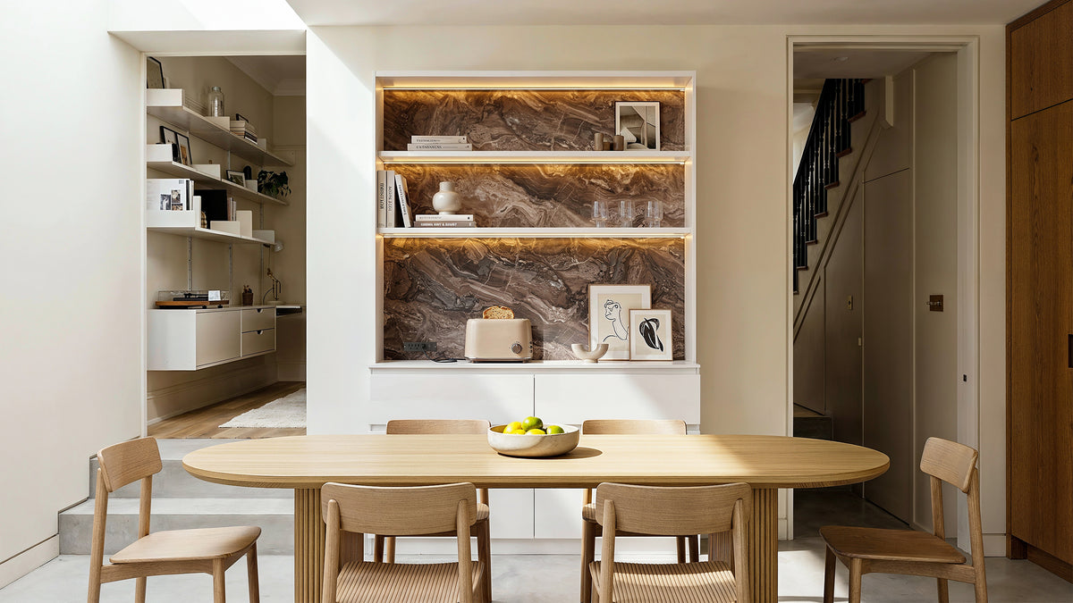 Pantry Cabinet with LED Shelves & Outlets