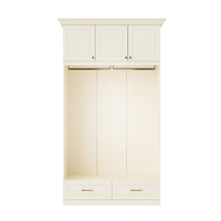 Vestia 3-Door Wardrobe Closet with Drawers