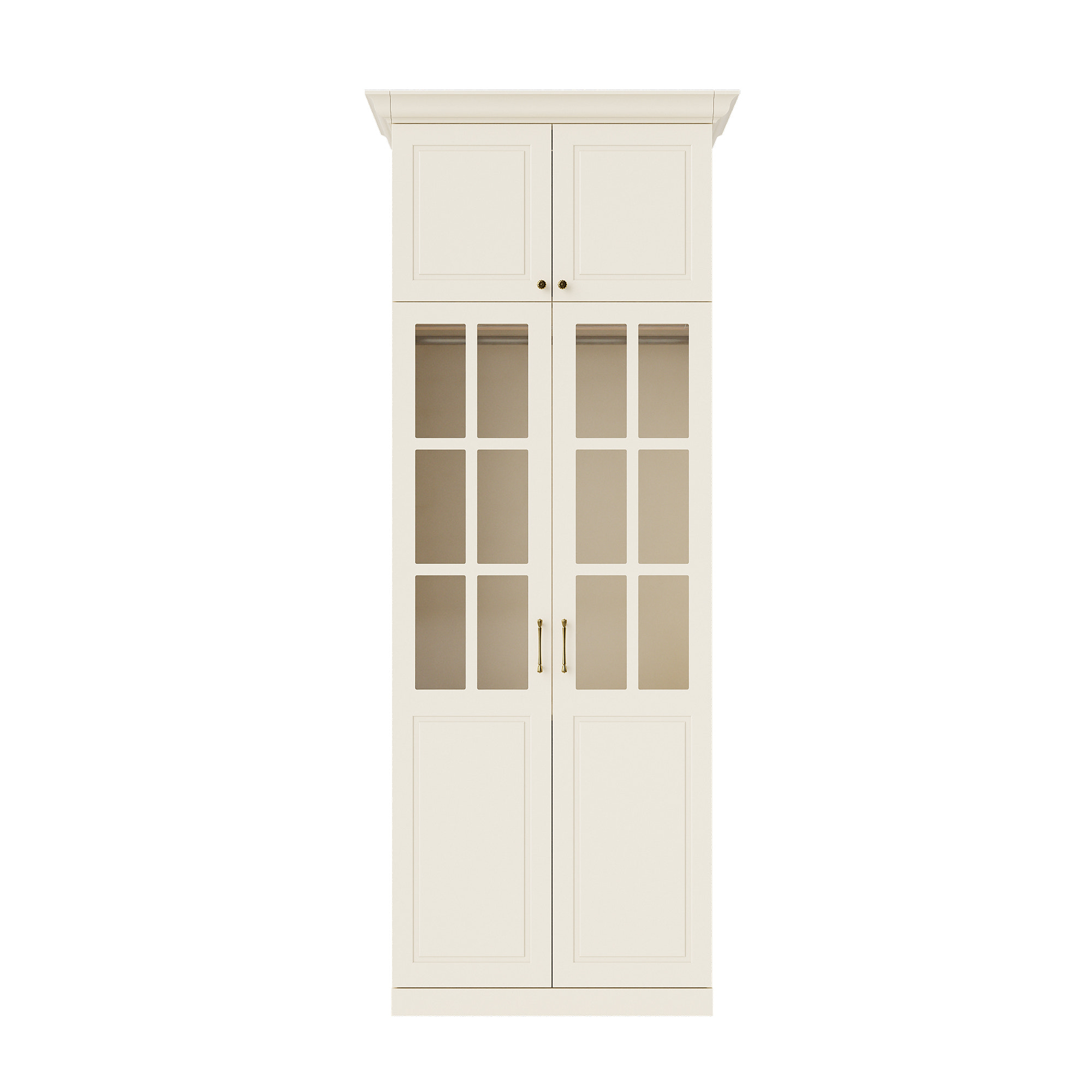 Vestia 4-Door Wardrobe Closet with Pants Rack
