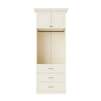 Vestia 2-Door Wardrobe Closet with 3 Drawers