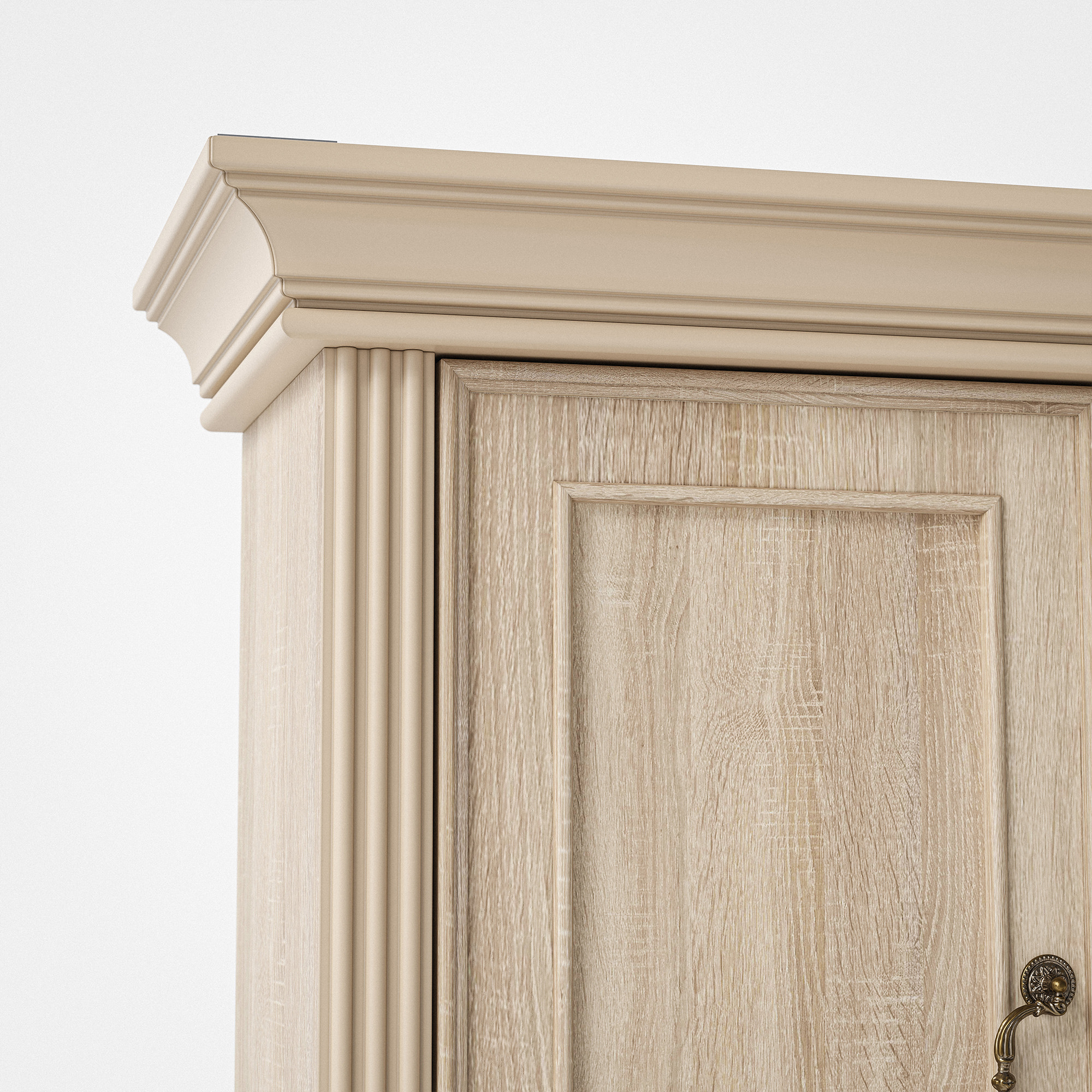 L-Shaped Executive Desk with Storage - Natural Oak