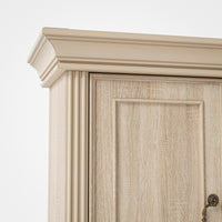 L-Shaped Executive Desk with Storage - Natural Oak