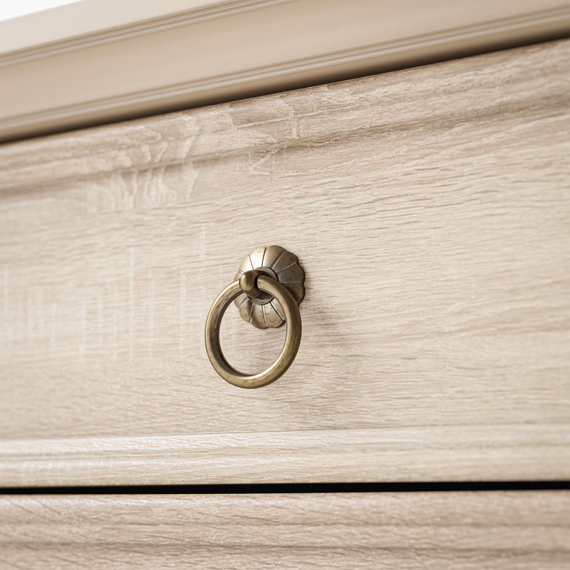 L-Shaped Executive Desk with Storage - Natural Oak