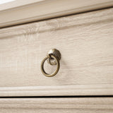 L-Shaped Executive Desk with Storage - Natural Oak
