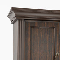 L-Shaped Executive Desk with Storage - Walnut Brown