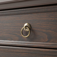 L-Shaped Executive Desk with Storage - Walnut Brown