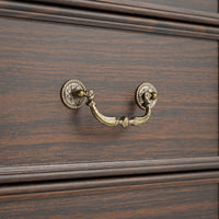 L-Shaped Executive Desk with Storage - Walnut Brown