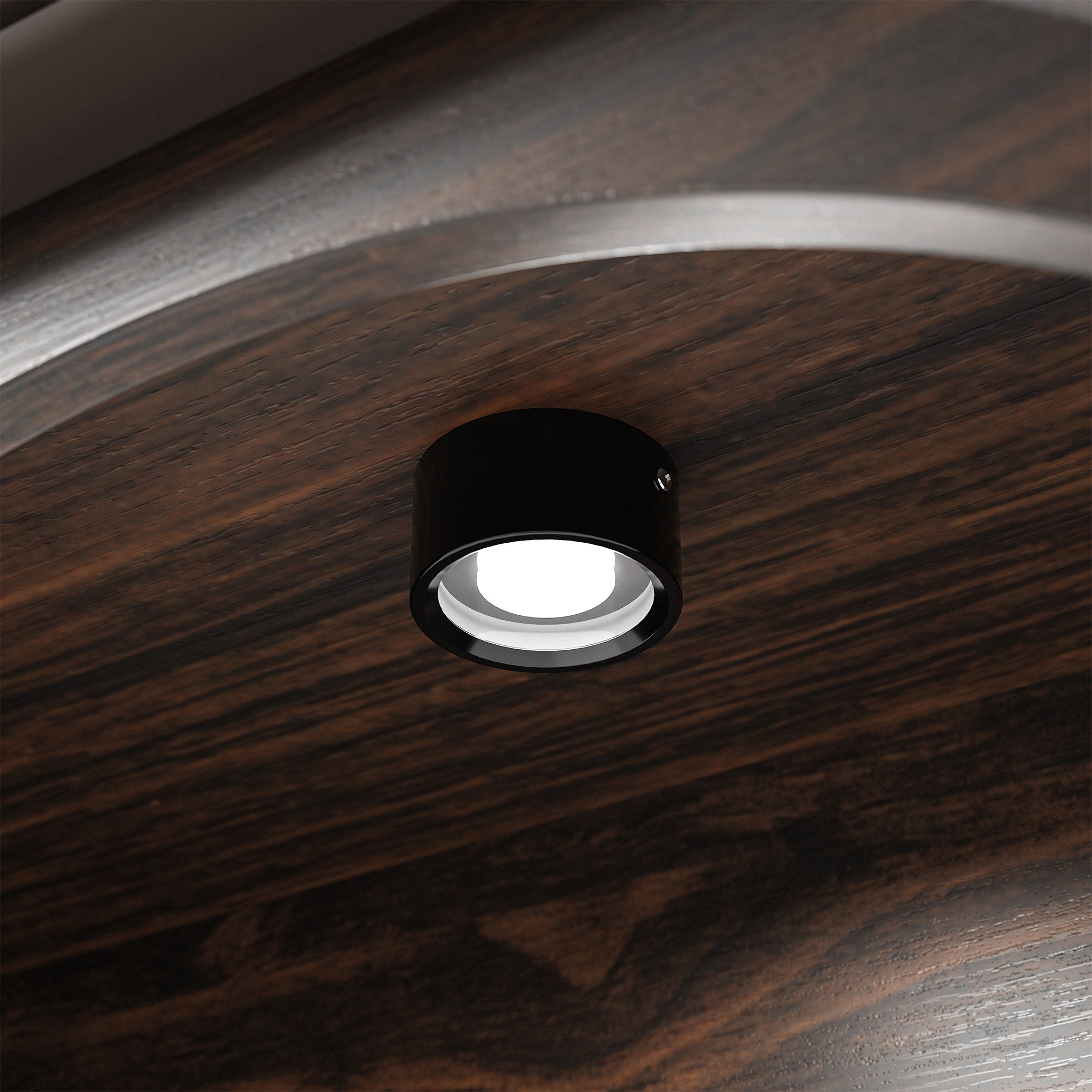 L-Shaped Executive Desk with Storage - Walnut Brown