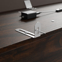 L-Shaped Executive Desk with Storage - Walnut Brown