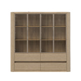 Curved Glass Display Cabinet with LED Light
