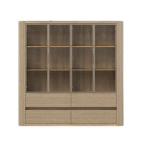 Curved Glass Display Cabinet with LED Light