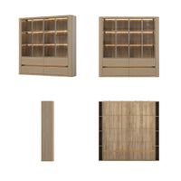Curved Glass Display Cabinet with LED Light