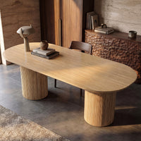 Solid Wood Round Pedestal Dining Table