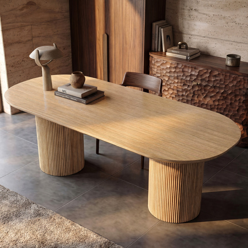 Solid Wood Round Pedestal Dining Table