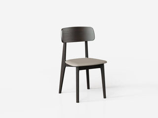 Modern Wooden Dining Chair with Upholstered Seat