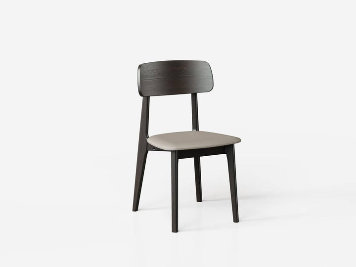 Modern Wooden Dining Chair with Upholstered Seat