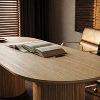 Solid Wood Round Pedestal Dining Table