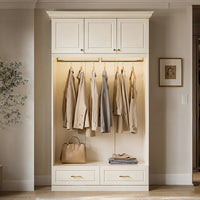 Vestia 3-Door Wardrobe Closet with Drawers
