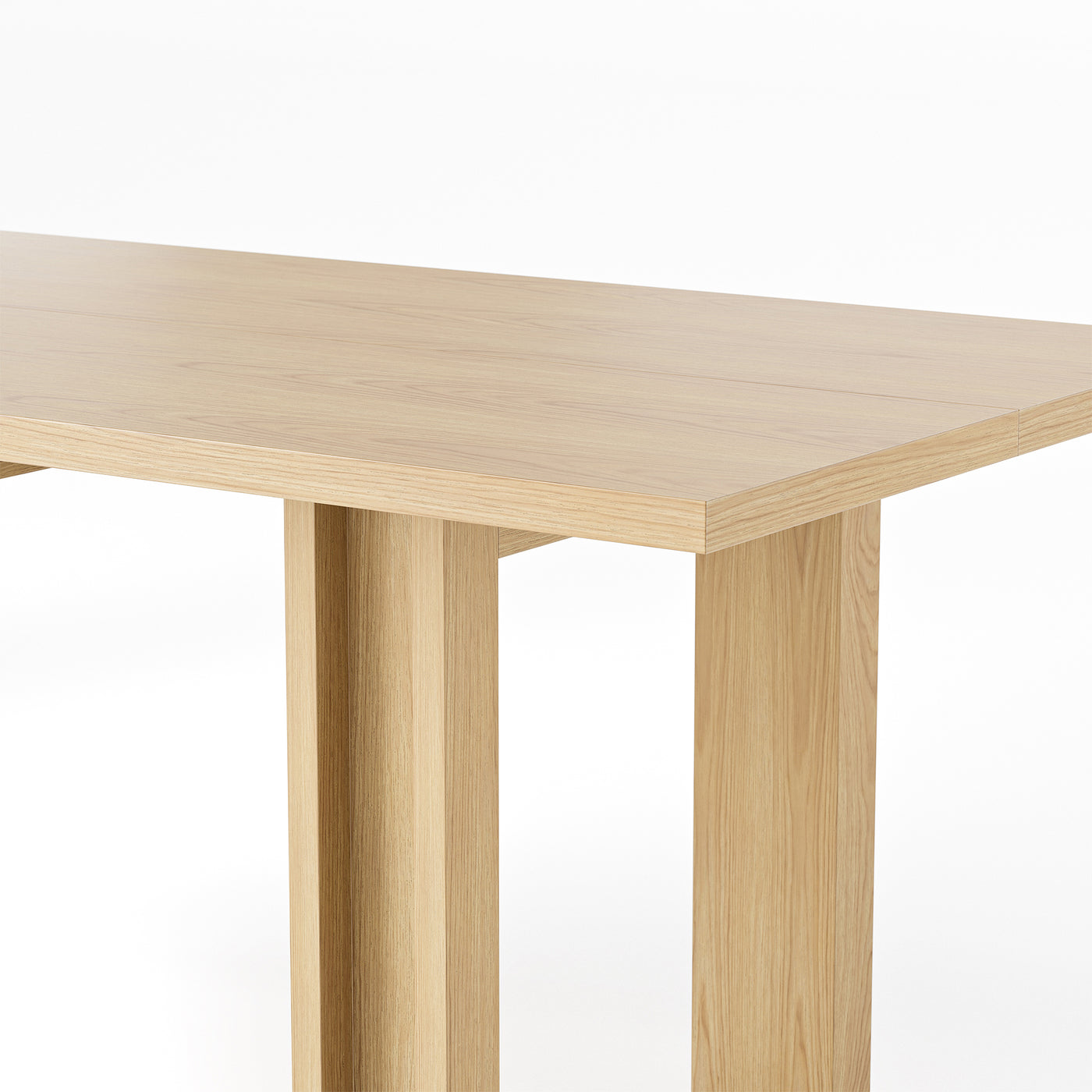 Solid Wood Dining Table with Oak Veneer