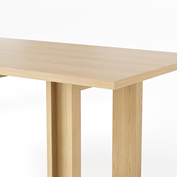 Solid Wood Dining Table with Oak Veneer