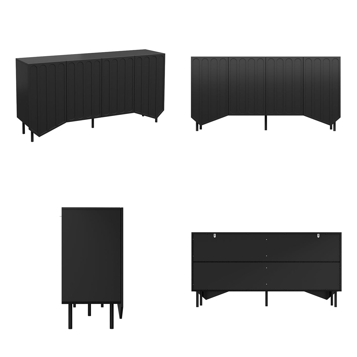 63" W Sideboard Cabinet Buffet Storage Cabinet