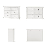 6-Drawer Modern Dresser with Fluted Details
