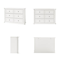 6-Drawer Modern Dresser with Fluted Details