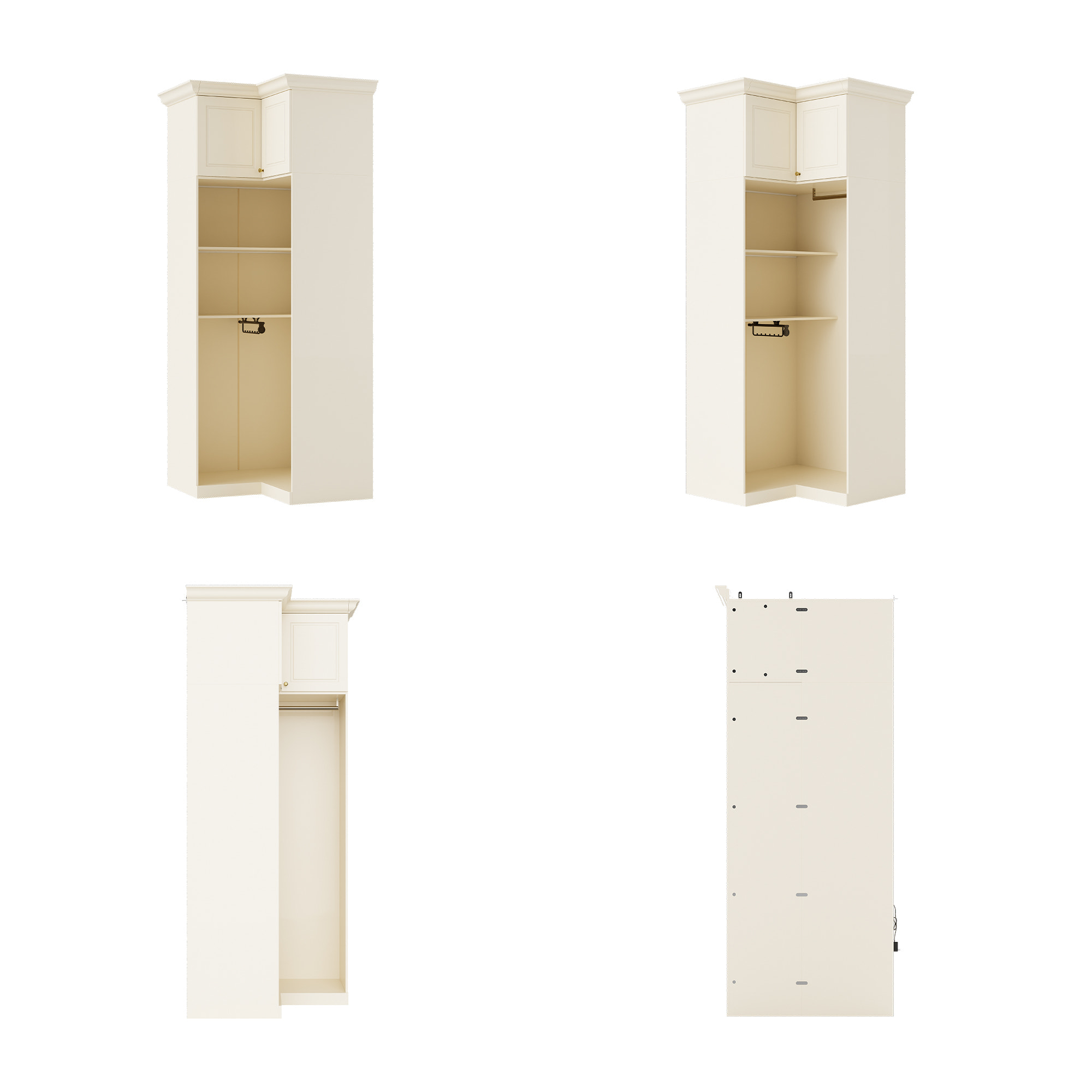 Vestia Corner Wardrobe Closet Cabinet