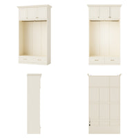 Vestia 3-Door Wardrobe Closet with Drawers