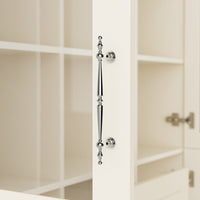 Arched Display Cabinet with Mixed Storage and Integrated Lighting