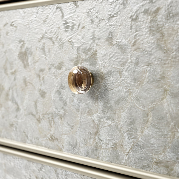 Nacre 5-Drawer Chest with Marble-Style Top