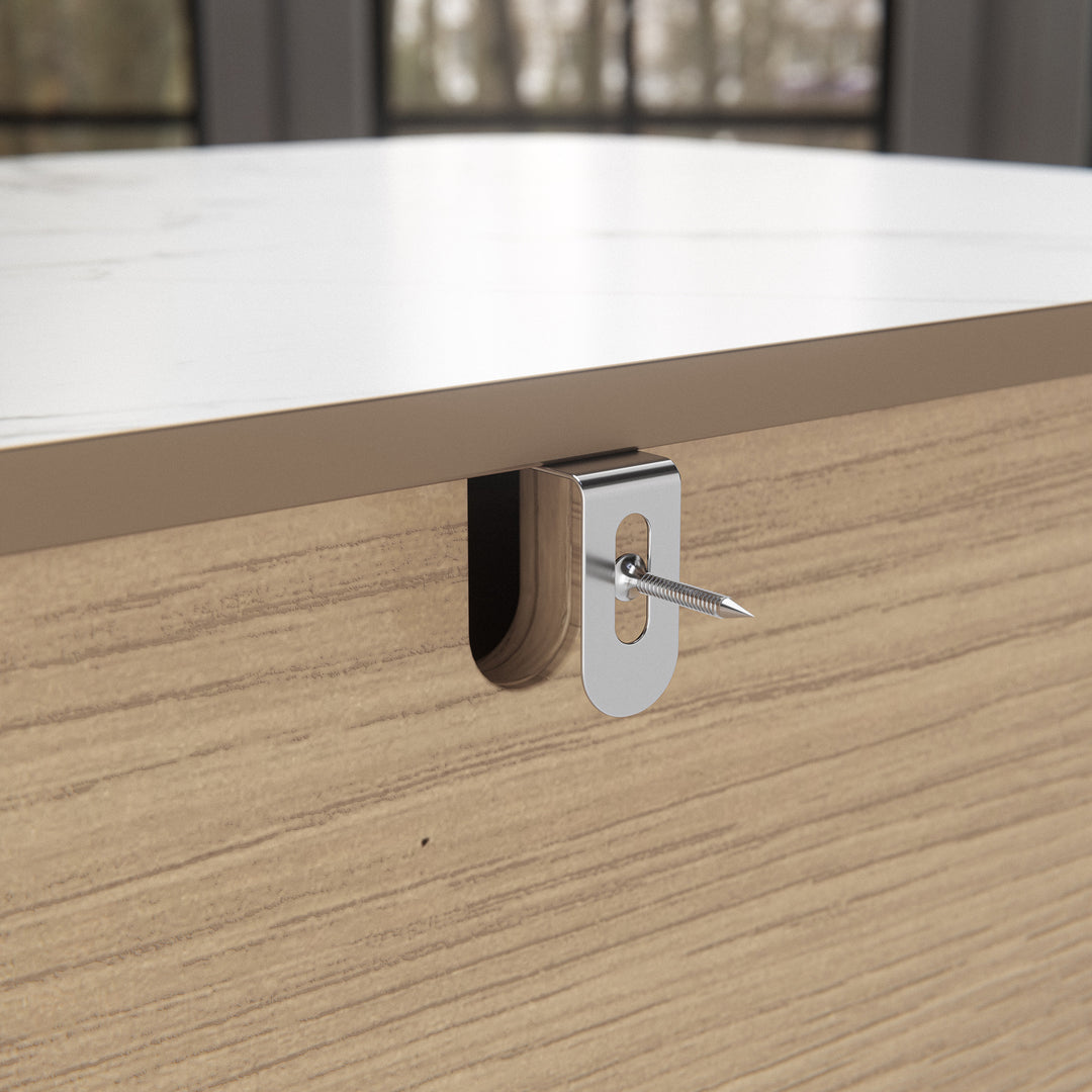 Nacre 5-Drawer Chest with Marble-Style Top