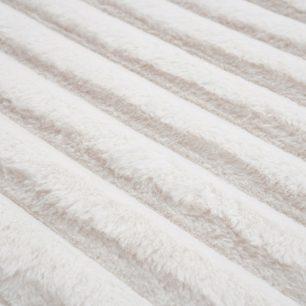 Oversized Modern Lounge Chaise Sofa Bed With Plush Faux Fur Upholstery And Pillow Set