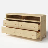 Storage Cabinet with Flip-Down Doors and 4 Drawers