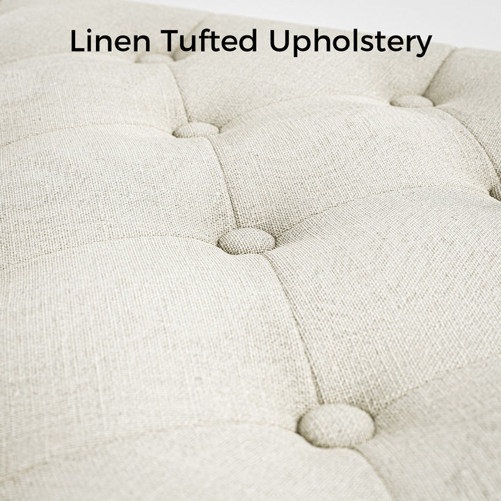 Upholstered Round Coffee Table with Open Shelf Base