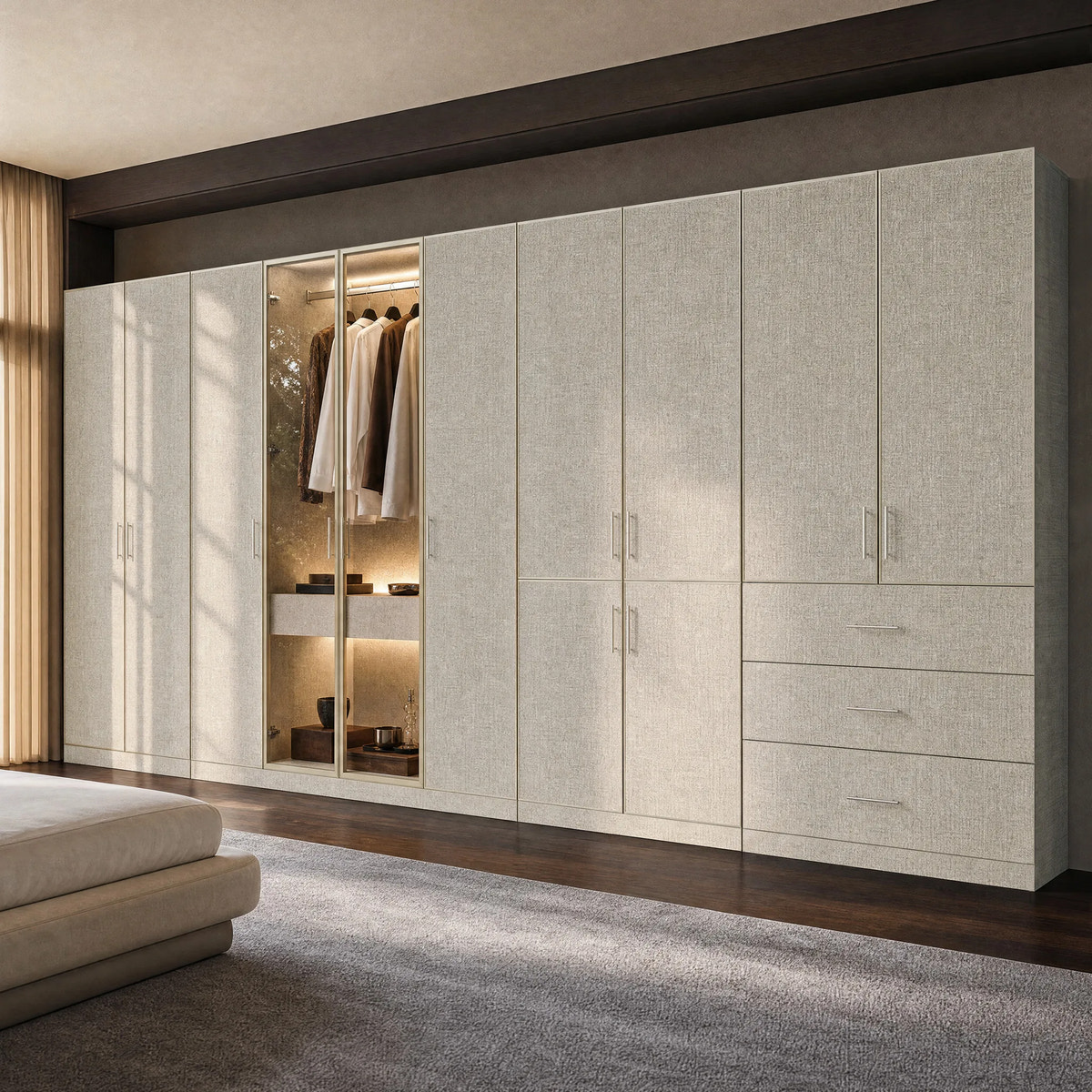 Tela Full Wall Wardrobe System