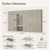 Tela Classic Complete Wall Wardrobe Storage System
